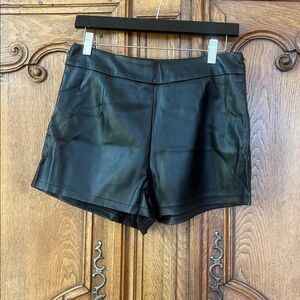 She + Sky Faux Leather Shorts